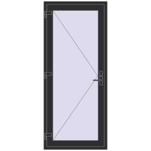 Cumpără Uși de intrare 900x2100 mm REHAU EURO 60 ANTHRACITE_GREY_GLATT two-sided