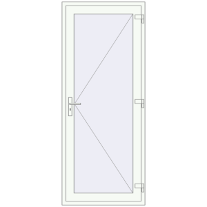 Cumpără Uși de intrare 900x2200 mm REHAU EURO 60 RAL 9016 Traffic white two-sided
