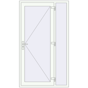 Cumpără Uși de intrare 1200x2100 mm REHAU EURO 60 RAL 9016 Traffic white two-sided