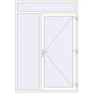 Cumpără Uși de intrare 1630x2380 mm REHAU EURO 60 RAL 9016 Traffic white two-sided