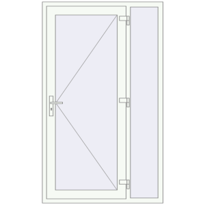 Cumpără Uși de intrare 1200x2000 mm REHAU EURO 60 RAL 9016 Traffic white two-sided