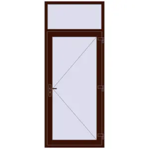 Cumpără Uși de intrare 1000x2450 mm REHAU EURO 60 BLACK_CHERRY two-sided