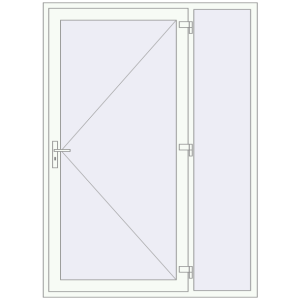 Cumpără Uși de intrare 1600x2200 mm ENERGY-SAVING REHAU SYNEGO RAL 9016 Traffic white two-sided