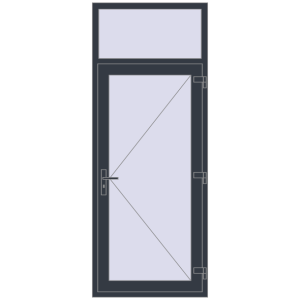 Cumpără Uși de intrare 900x2300 mm REHAU EURO 60 ANTHRACITE_GREY_STRUKTURAL two-sided