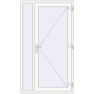 usa de intrare 1200x2100 - REHAU Brillant-Design . Vedere din interior Cumpără Uși de intrare 1200x2100 mm REHAU BRILLANT BUSINESS RAL 9016 Traffic white two-sided