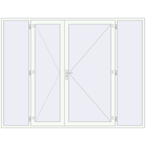 Cumpără Uși de intrare 3000x2300 mm ENERGY-SAVING REHAU SYNEGO RAL 9016 Traffic white two-sided