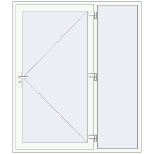 Cumpără Uși de intrare 1700x2000 mm REHAU EURO 60 RAL 9016 Traffic white two-sided