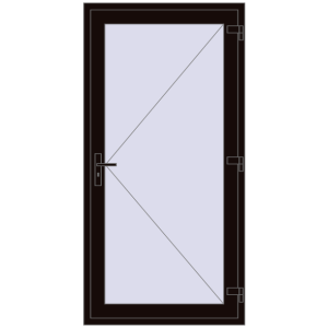 Cumpără Uși de intrare 1000x2000 mm REHAU EURO 60 BLACK_BROWN two-sided
