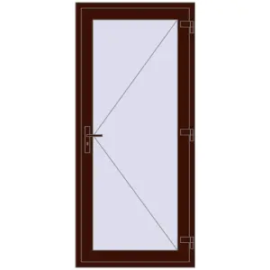 Cumpără Uși de intrare 900x2000 mm REHAU EURO 60 BLACK_CHERRY two-sided