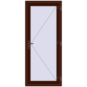 Cumpără Uși de intrare 900x2100 mm REHAU EURO 60 BLACK_CHERRY two-sided