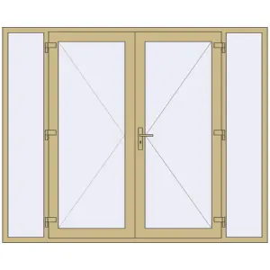 Cumpără Uși de intrare 2400x1950 mm DOOR ALU STANDARD 72 RAL 1000 Green beige two-sided