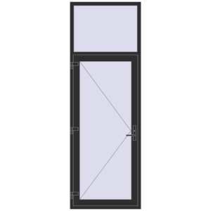 Cumpără Uși de intrare 960x2800 mm OPTIMUM REHAU BRILLANT ANTHRACITE_GREY_GLATT two-sided