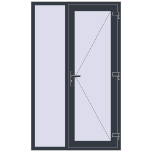 Cumpără Uși de intrare 1200x2000 mm REHAU EURO 60 ANTHRACITE_GREY_STRUKTURAL two-sided