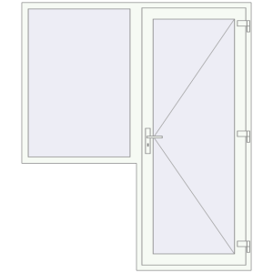 Cumpără Uși de intrare 1800x2100 mm OPTIMUM REHAU BRILLANT RAL 9016 Traffic white two-sided