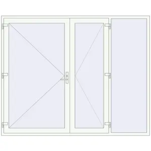 Cumpără Uși de intrare 2600x2100 mm DOOR ALU STANDARD 72 RAL 9016 Traffic white two-sided