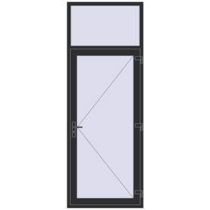 Cumpără Uși de intrare 1000x2700 mm OPTIMUM REHAU BRILLANT ANTHRACITE_GREY_GLATT two-sided