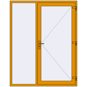 Cumpără Uși de intrare 1650x2100 mm DOOR ALU STANDARD 72 RAL 1006 Maize yellow two-sided