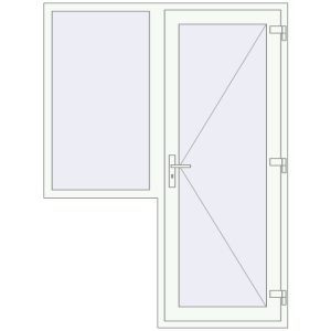 Cumpără Uși de intrare 1500x2000 mm REHAU EURO 60 RAL 9016 Traffic white two-sided