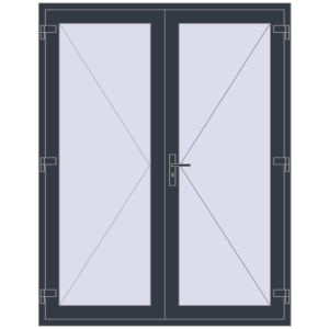 Cumpără Uși de intrare 1600x2050 mm OPTIMUM REHAU BRILLANT ANTHRACITE_GREY_STRUKTURAL two-sided