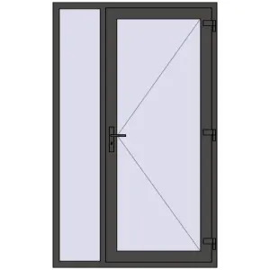 usa de intrare 1300x2100 - REHAU EURO-DESIGN 60 . Vedere din interior Cumpără Uși de intrare 1300x2100 mm REHAU EURO 60 BASALT_GREY two-sided