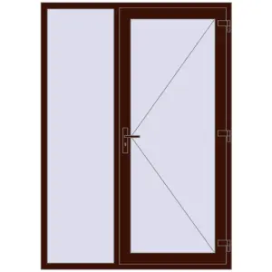 Cumpără Uși de intrare 1500x2100 mm REHAU EURO 60 BLACK_CHERRY two-sided
