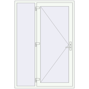Cumpără Uși de intrare 1400x2050 mm ENERGY-SAVING REHAU SYNEGO RAL 9016 Traffic white two-sided