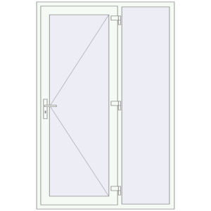 Cumpără Uși de intrare 1400x2100 mm DOOR ALU STANDARD 72 RAL 9016 Traffic white two-sided