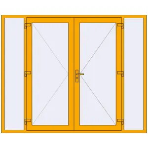 usa de intrare 2400x1950 - FRAMEX FT 72 . Vedere din interior Cumpără Uși de intrare 2400x1950 mm DOOR ALU STANDARD 72 RAL 1003 Signal yellow two-sided