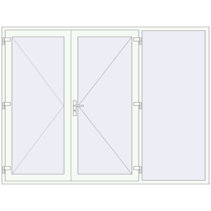 Cumpără Uși de intrare 2697x2047 mm OPTIMUM REHAU BRILLANT BLACK_STRUCTURAL external