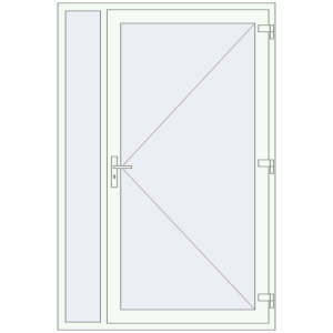 Cumpără Uși de intrare 1400x2100 mm REHAU EURO 60 RAL 9016 Traffic white two-sided