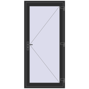 Cumpără Uși de intrare 980x2100 mm REHAU EURO 60 BLACK_STRUCTURAL two-sided