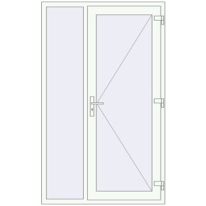 Cumpără Uși de intrare 1250x2050 mm REHAU EURO 60 RAL 9016 Traffic white two-sided