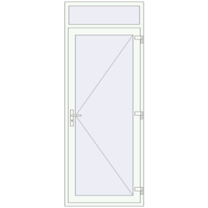 Cumpără Uși de intrare 970x2500 mm REHAU EURO 60 RAL 9016 Traffic white two-sided