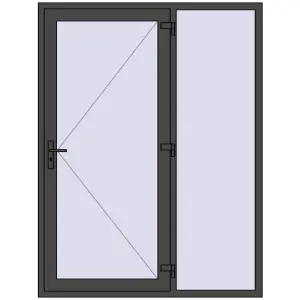 Cumpără Uși de intrare 1600x2100 mm ENERGY-SAVING REHAU SYNEGO BASALT_GREY two-sided