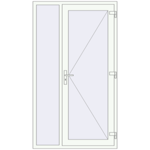 Cumpără Uși de intrare 1200x2100 mm REHAU BRILLANT BUSINESS RAL 9016 Traffic white two-sided