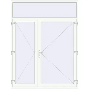 Cumpără Uși de intrare 2000x2600 mm DOOR ALU STANDARD 72 RAL 9016 Traffic white two-sided