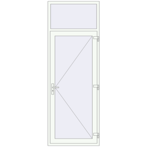 Cumpără Uși de intrare 950x2660 mm REHAU EURO 60 RAL 9016 Traffic white two-sided