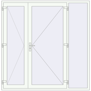 Cumpără Uși de intrare 2100x2130 mm OPTIMUM REHAU BRILLANT RAL 9016 Traffic white two-sided