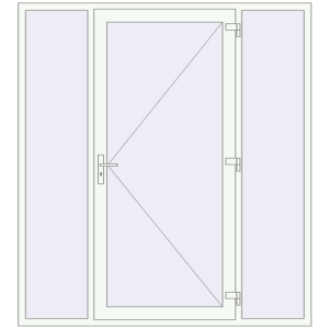 Cumpără Uși de intrare 2000x2200 mm ENERGY-SAVING REHAU SYNEGO RAL 9016 Traffic white two-sided
