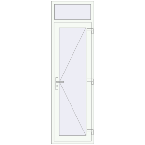 usa de intrare 690x2300 - REHAU Brillant-Design . Vedere din interior Cumpără Uși de intrare 690x2300 mm OPTIMUM REHAU BRILLANT RAL 9016 Traffic white two-sided