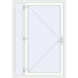Cumpără Uși de intrare 1400x2050 mm REHAU EURO 60 RAL 9016 Traffic white two-sided