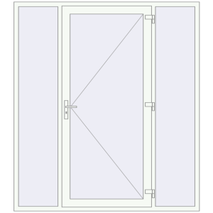 Cumpără Uși de intrare 2000x2270 mm REHAU EURO 60 RAL 9016 Traffic white two-sided
