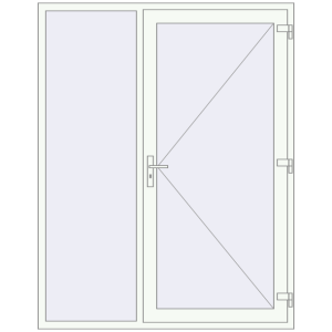 Cumpără Uși de intrare 1650x2100 mm ENERGY-SAVING REHAU SYNEGO RAL 9016 Traffic white two-sided