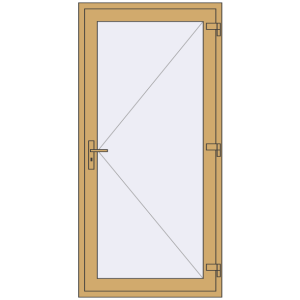 Cumpără Uși de interior 1000x2100 mm ALU LIGHT A (T94) RAL 1002 Sand yellow two-sided