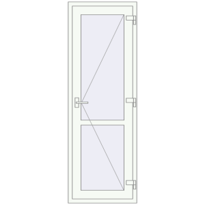 Cumpără Uși de interior 700x2050 mm REHAU BASE 60 TERRACE (Т94) RAL 9016 Traffic white two-sided