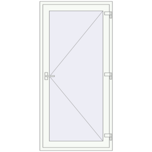 Cumpără Uși de interior 1000x2100 mm ALU LIGHT A (T94) RAL 9016 Traffic white two-sided