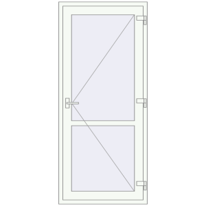 Cumpără Uși de interior 900x2050 mm REHAU OPTIMUM 70 TERRACE (Т94) RAL 9016 Traffic white two-sided