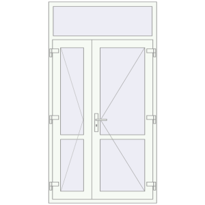 Cumpără Uși de interior 1180x2200 mm REHAU BASE 60 (Z74) RAL 9016 Traffic white two-sided