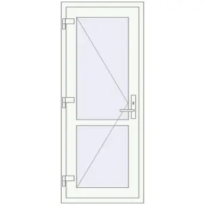 Cumpără Uși de interior 700x1700 mm REHAU BASE 60 TERRACE (Т94) RAL 9016 Traffic white two-sided