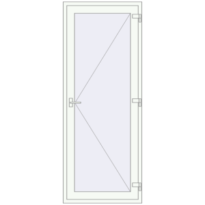Cumpără Uși de interior 890x2280 mm REHAU BASE 60 (Z74) RAL 9016 Traffic white two-sided